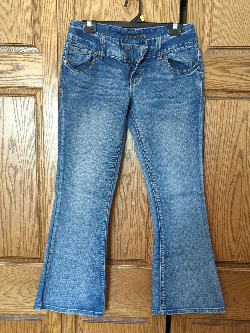 Womens Blue Denim Jeans - Unbranded Mid-Rise Bootcut